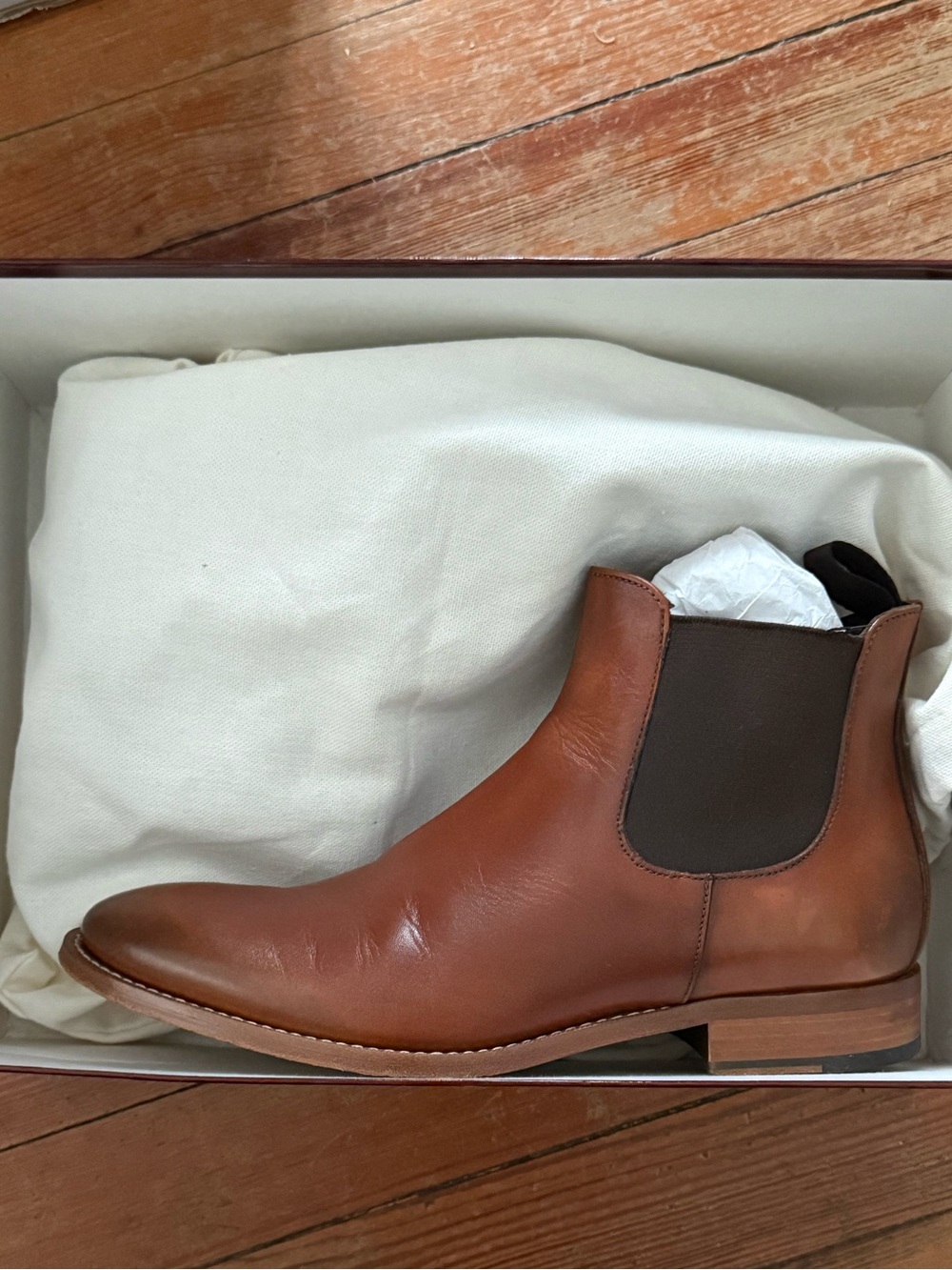 To Boot Men's Brown Leather Chukka Chelsea Boot